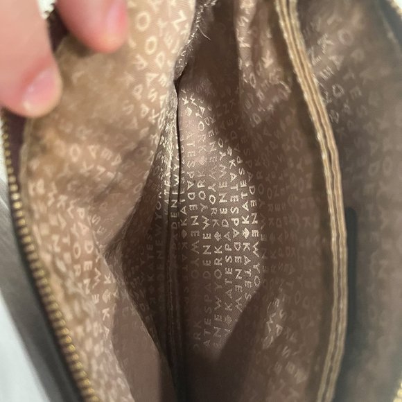 Kate Spade New York Burgundy Maroon Pebble Leather Crossbody Handbag - Picture 5 of 6